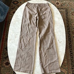 Brown Linen Pants